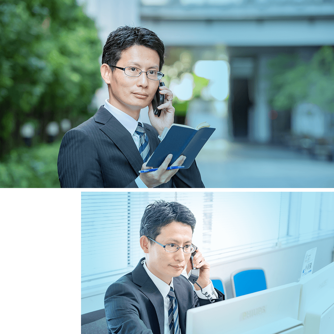 綿密な取材によって、適正な保険金支払いに貢献。お客様の安心と信頼につながるやりがいは大きい